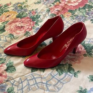 Charles Jourdan Bold Red Heels